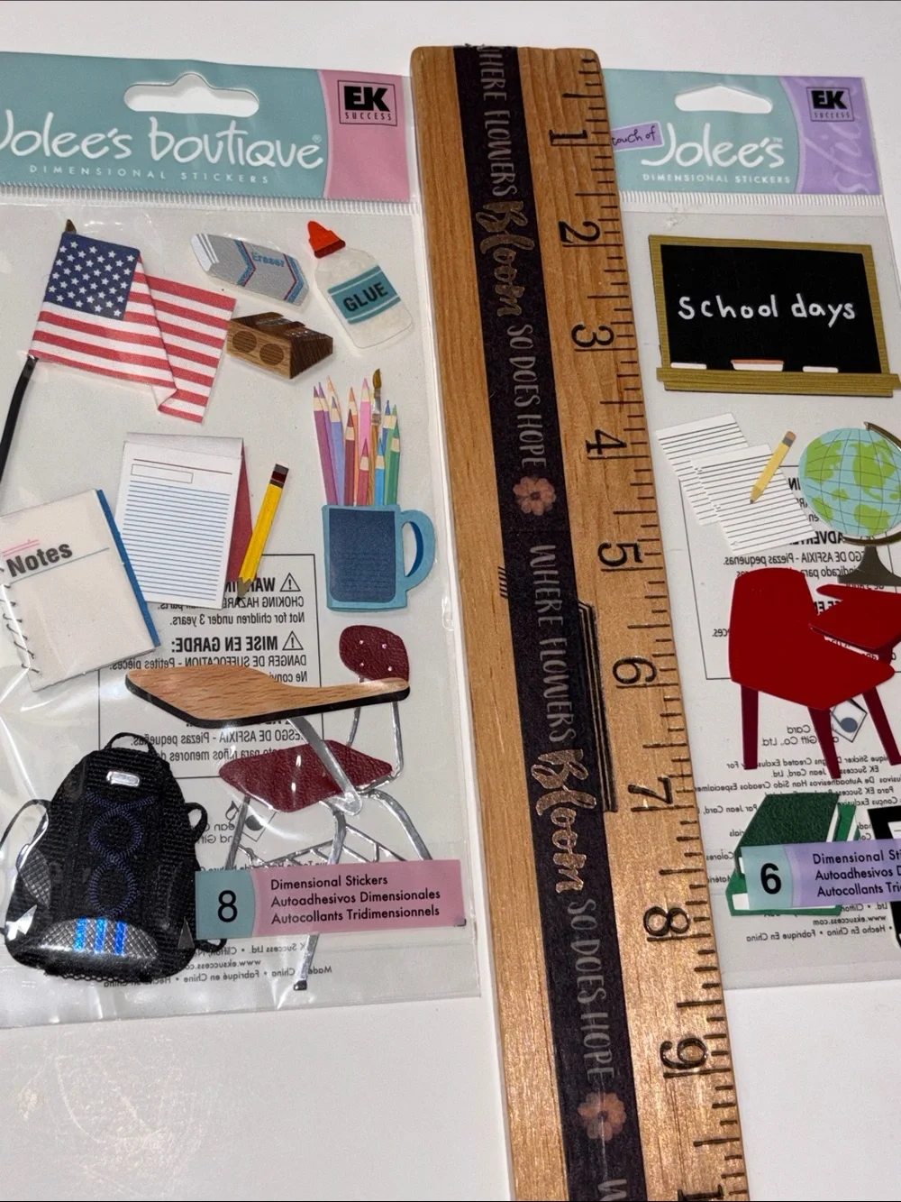Jolee's Boutique School Days Dimensional Stickers - Colorful Classroom Icons